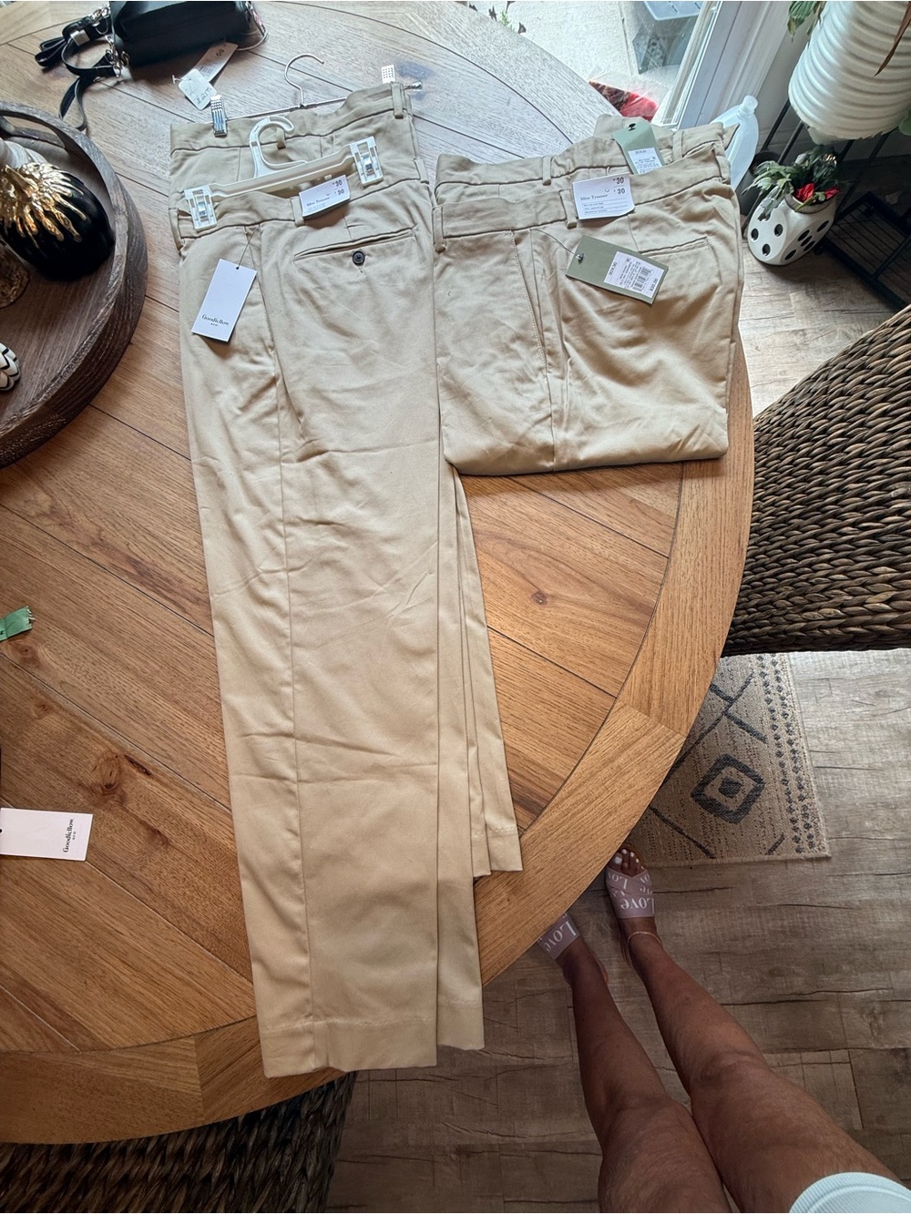 2 pair 30x30 Goodfellow & Co Beige Khaki Chino Pants - Straight Leg